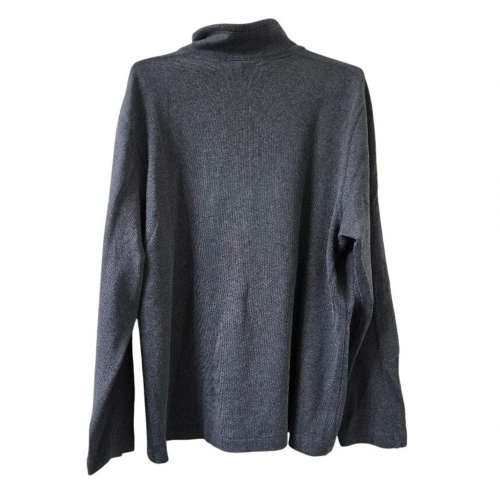 Banana Republic Gray 100% Cotton Quarter Zip Pullover Sweater‎ Size XL